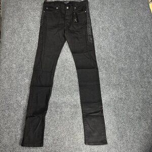 Keiser Clark Jeans Mens 32 Skinny Racer Glitter Black Cotton Streetwear NEW $430